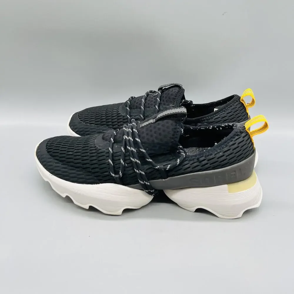 Sorel Shoes Womens 7 Black Mesh Kinetic Impact Lace Low Top Athletic Sneakers